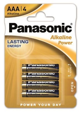 Elem, AAA mikro, 4 db, PANASONIC "Alkaline power"