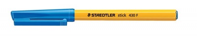 Golyóstoll, 0,3 mm, kupakos, STAEDTLER "Stick 430 F", kék