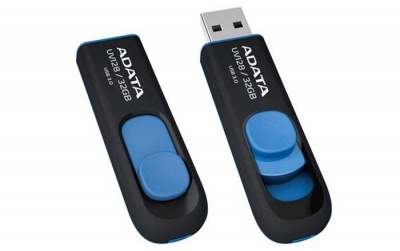 Pendrive, 32GB, USB 3.2 Gen1, ADATA "UV128", fekete-kék